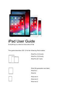 Apple Ipad Pro 2018 User Manual